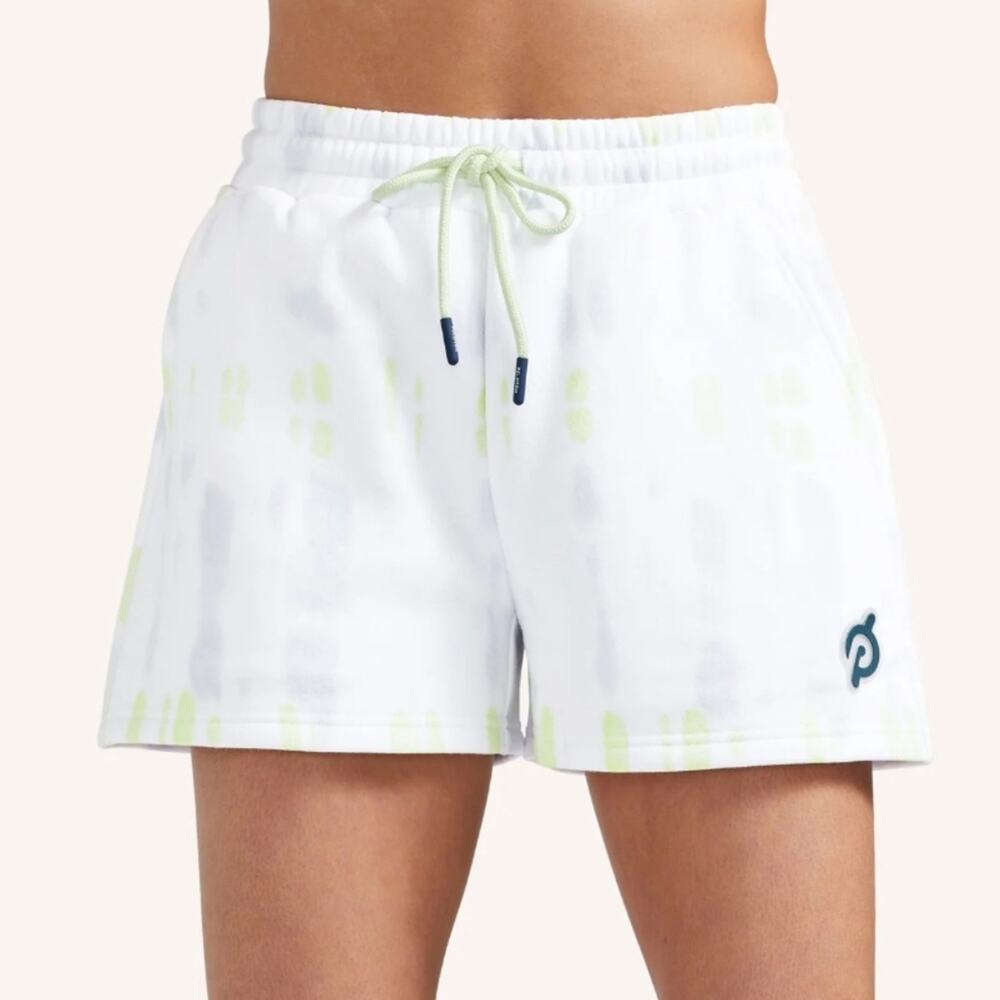 Peloton White Green Tie Dye Sweat Shorts XS